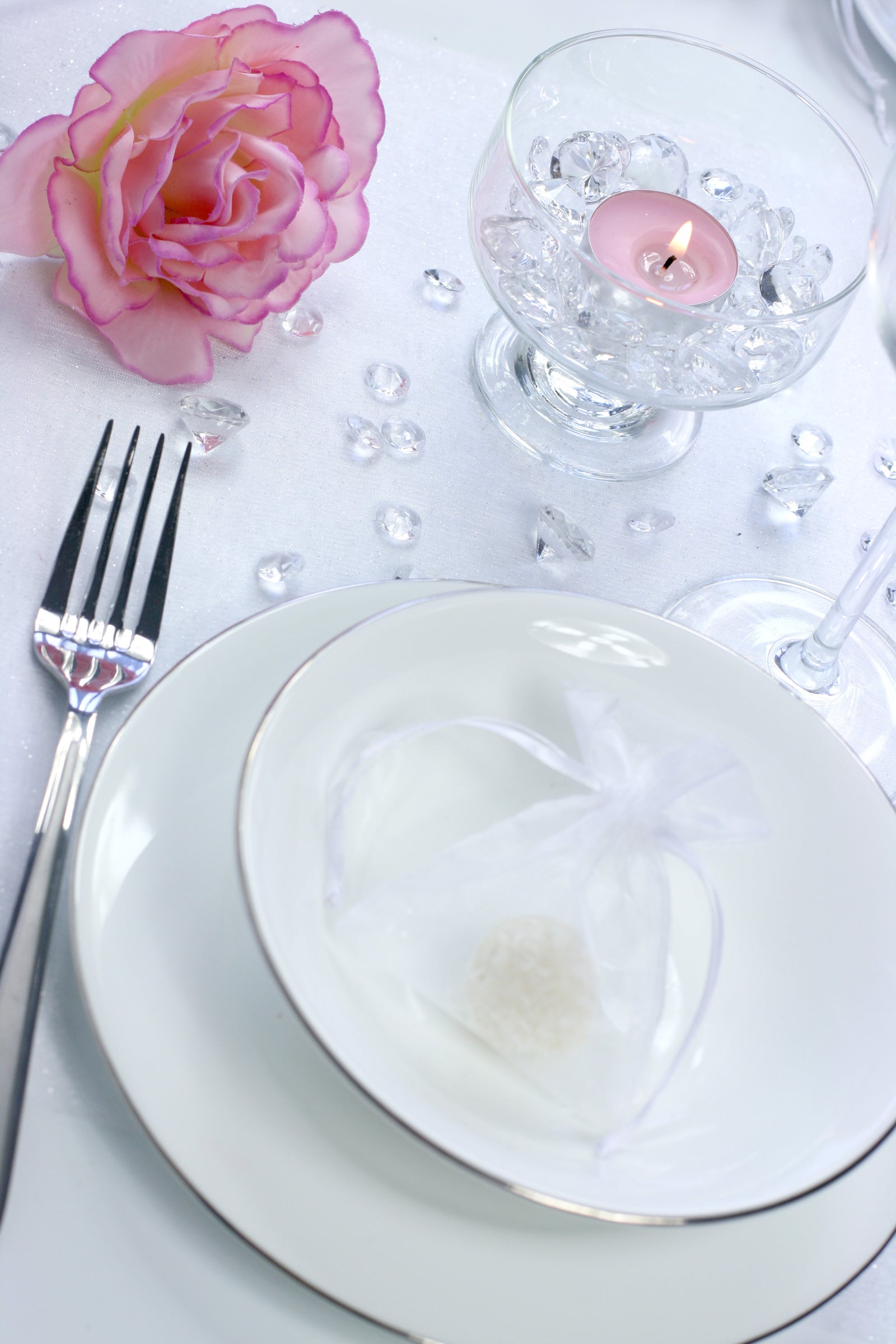 100 diamants décoratifs transparent pour la table de 12 mm