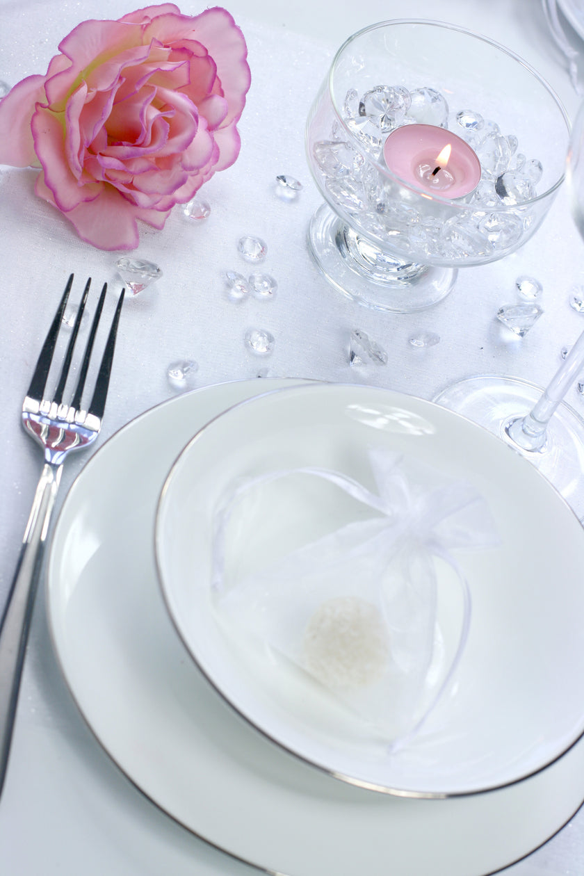 100 diamants décoratifs transparent pour la table de 12 mm