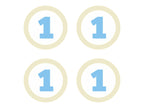 4 éléments décoratifs pour la table 1st Birthday bleu - Blue First Birthday
