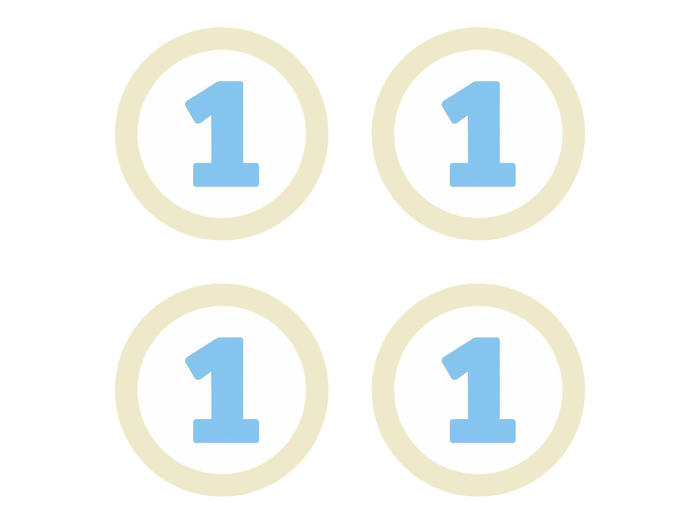 4 éléments décoratifs pour la table 1st Birthday bleu - Blue First Birthday