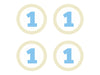 4 éléments décoratifs pour la table 1st Birthday bleu - Blue First Birthday