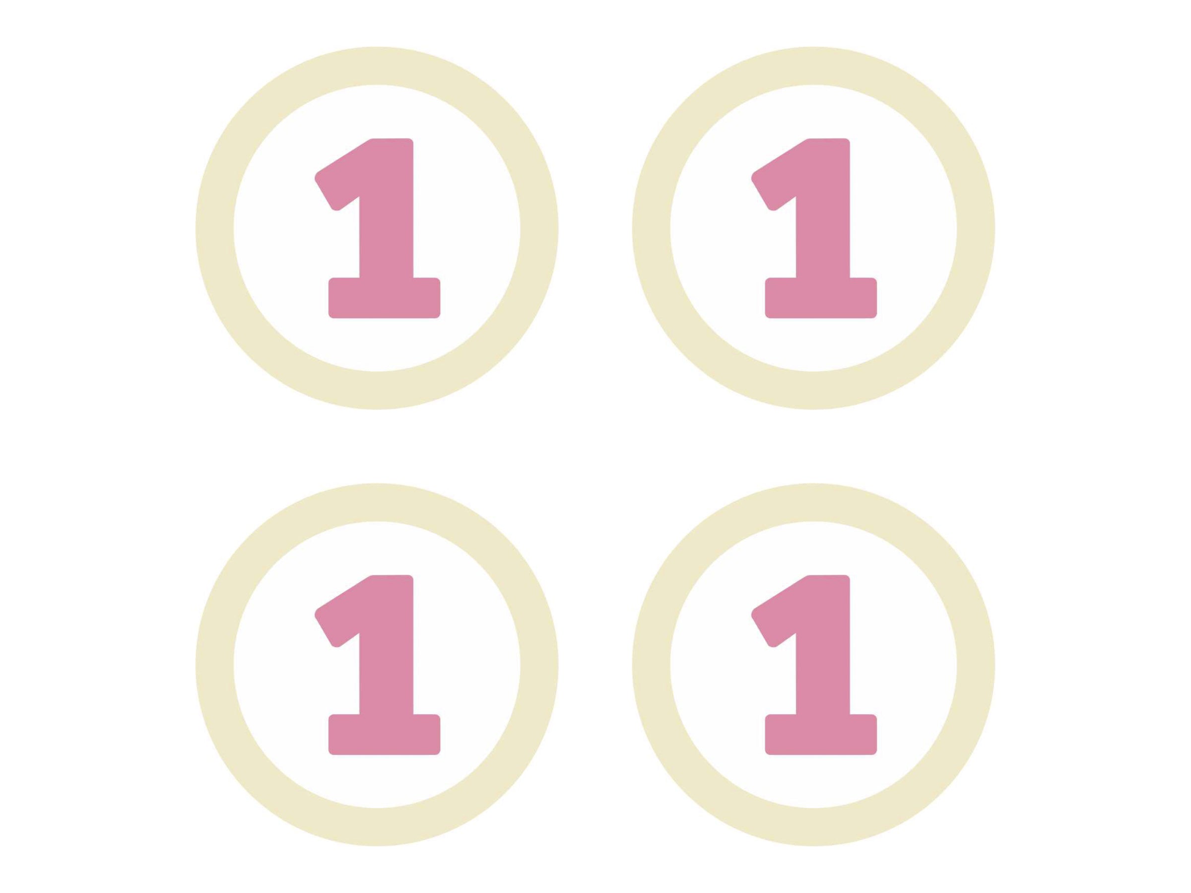 4 éléments décoratifs pour la table 1st Birthday rose - Pink First Birthday