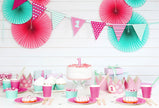 4 éléments décoratifs pour la table 1st Birthday rose - Pink First Birthday
