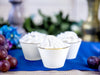 6 moules à cupcakes blanc bord doré - First Communion