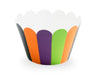 6 moules à cupcakes à rayures multicolore en carton - Hocus Pocus Collection