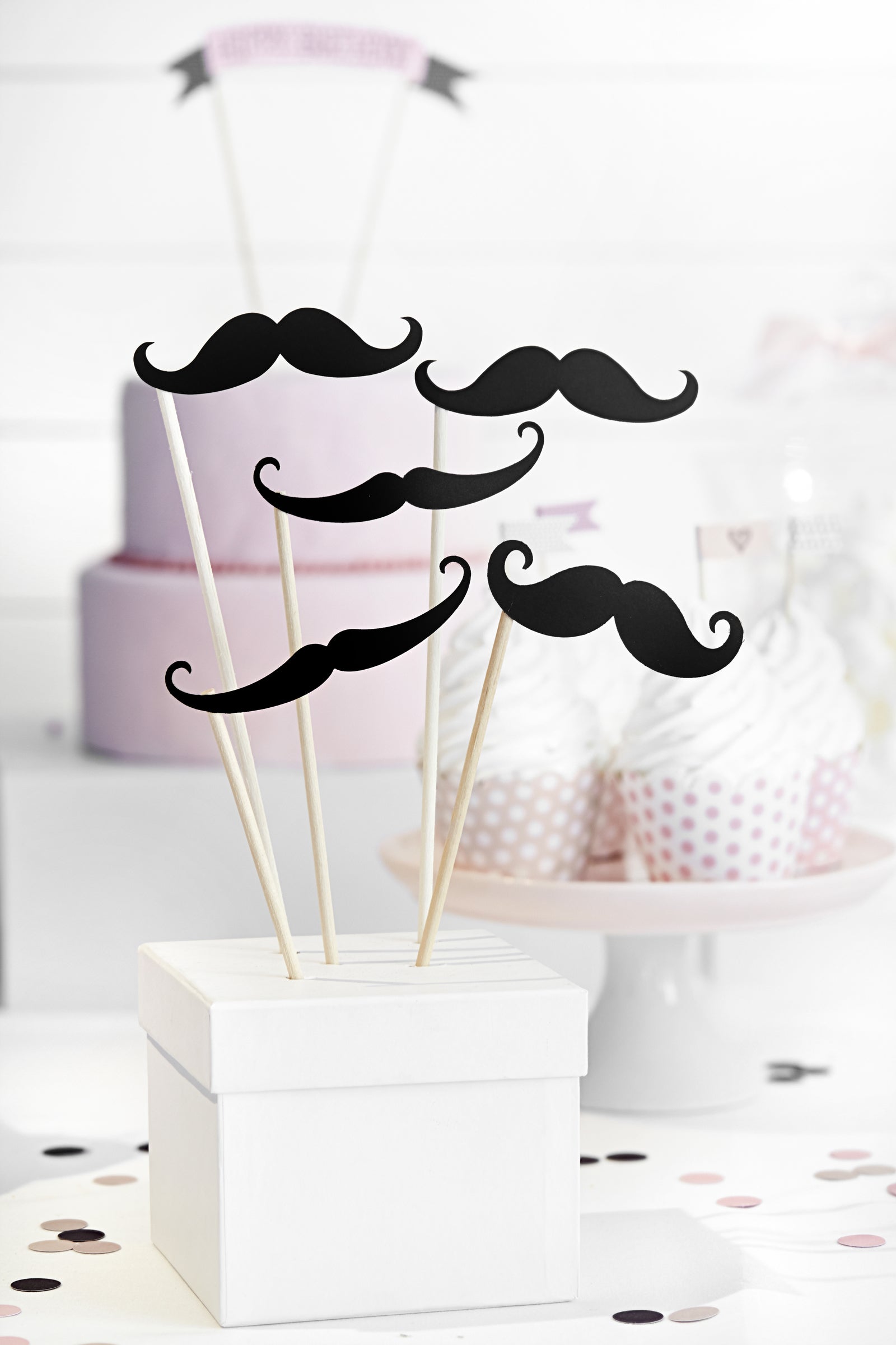 6 moustaches pour photobooth