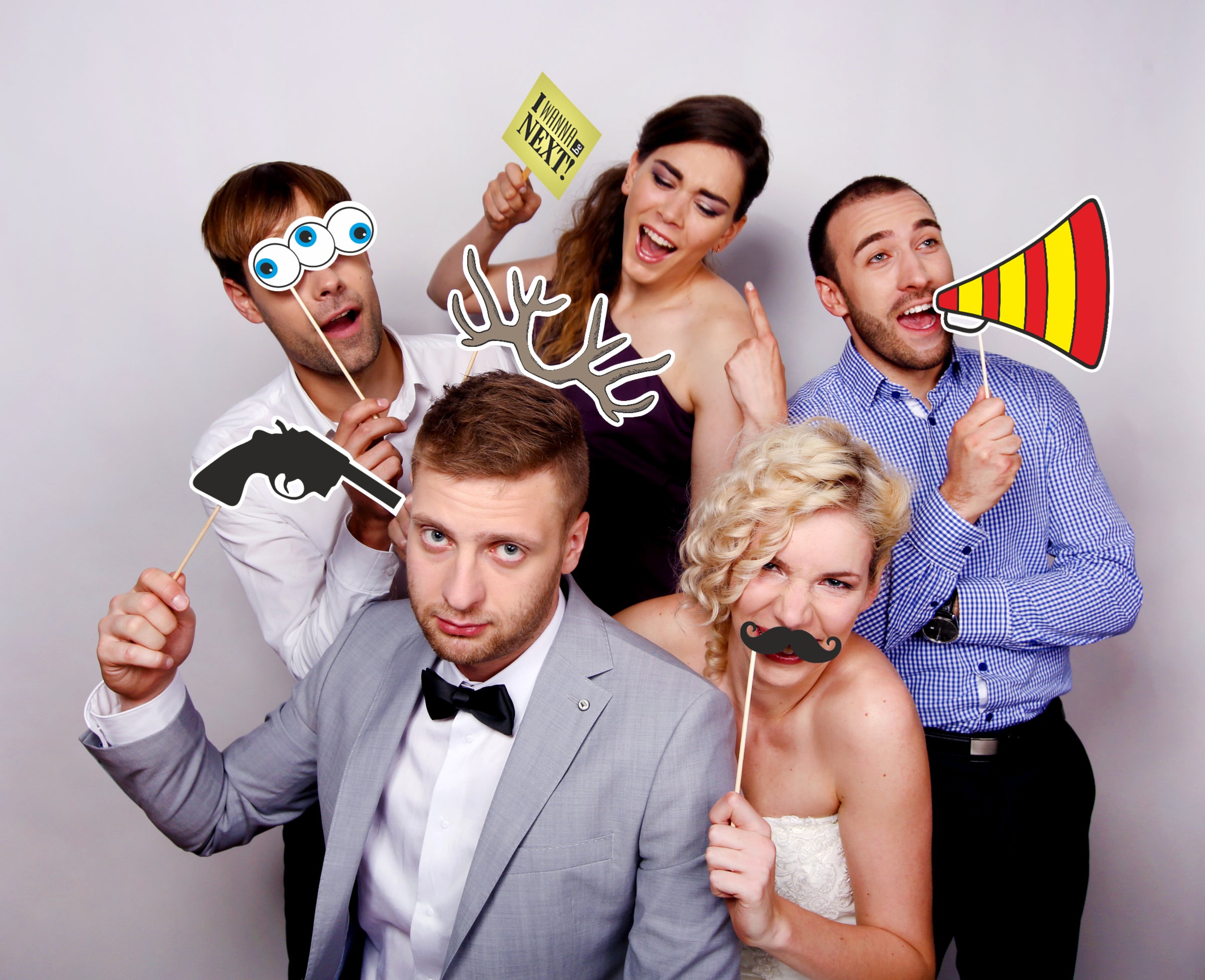 6 moustaches pour photobooth