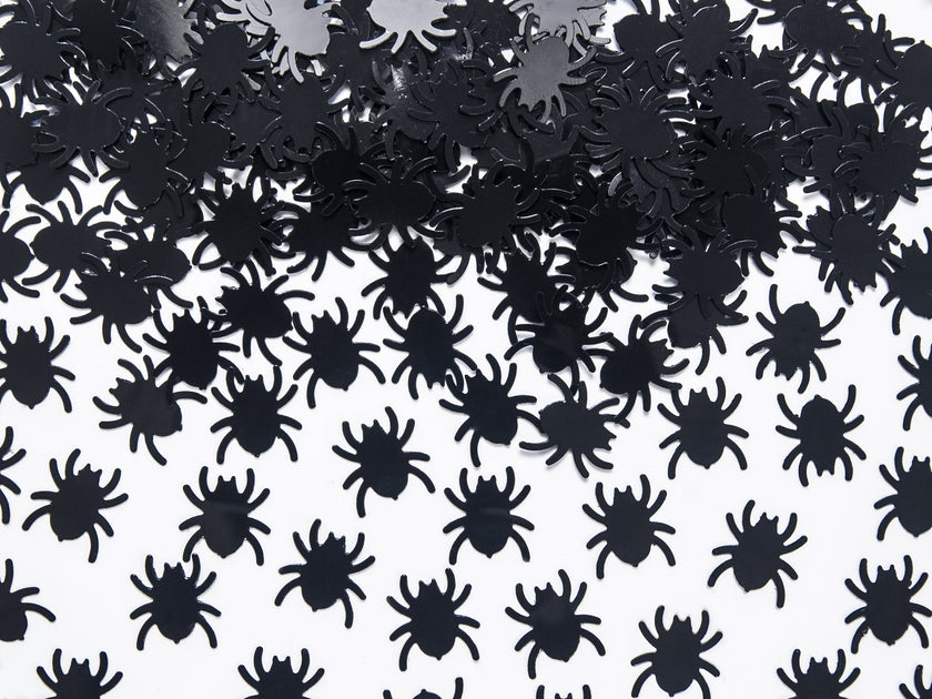 Confettis en forme d'araignée noire pour la table - Halloween