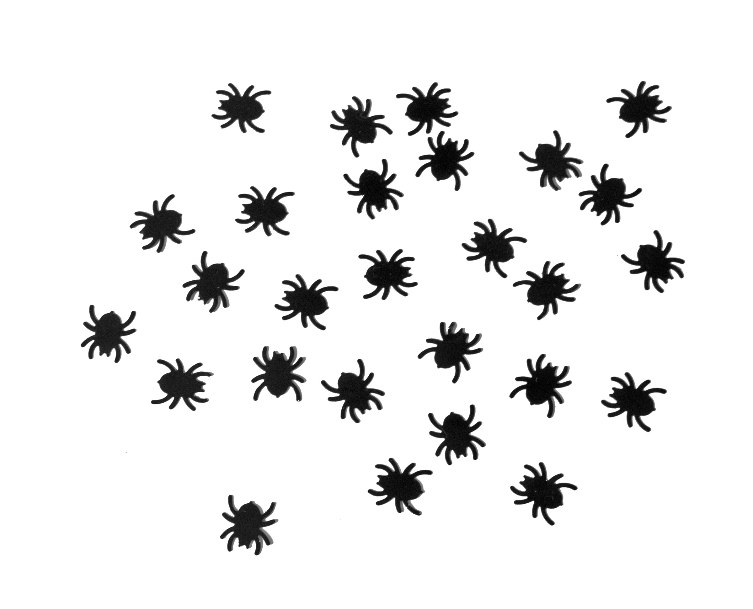 Confettis en forme d'araignée noire pour la table - Halloween