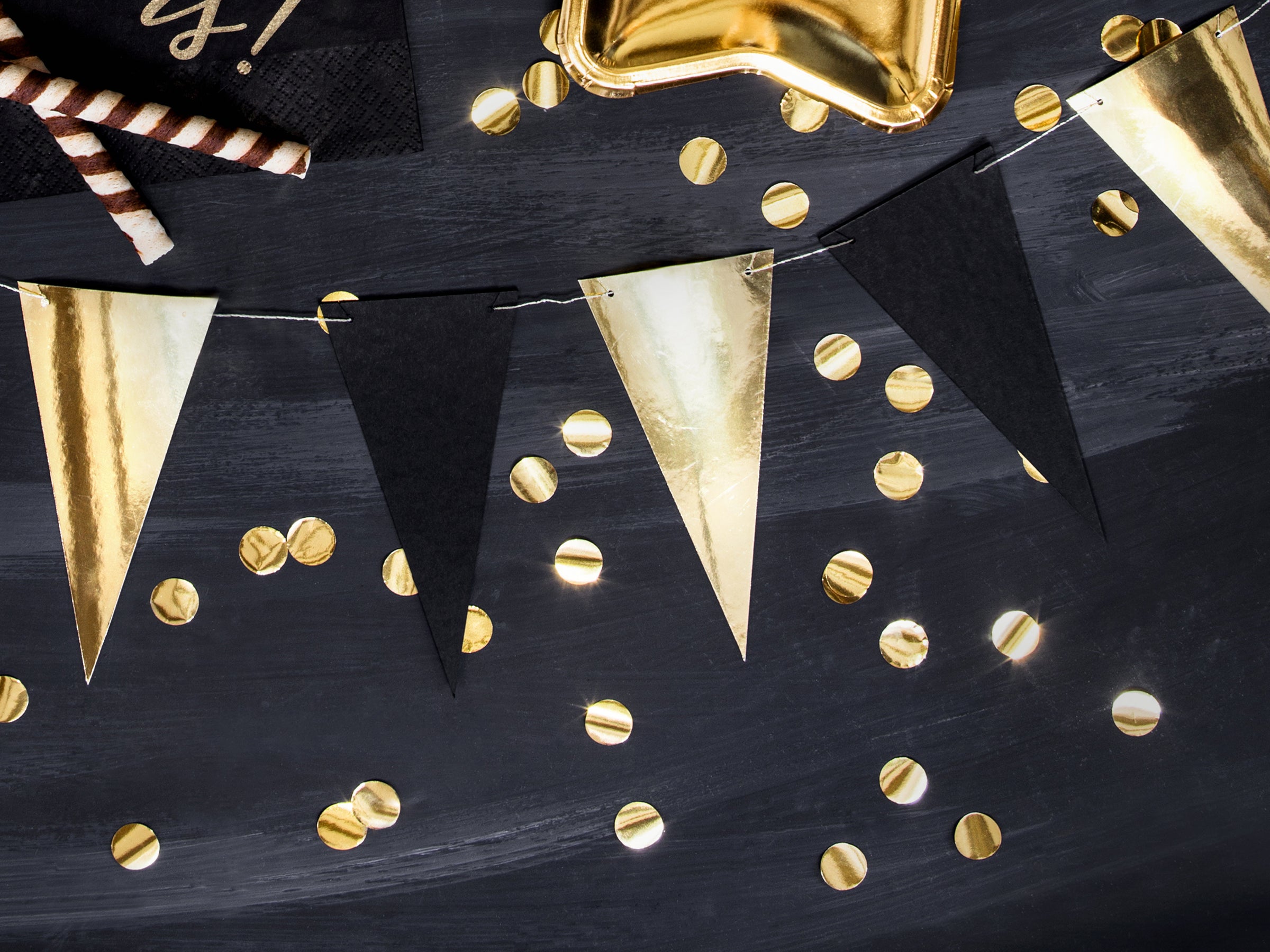 Confettis rond doré pour la table - New Year & Carnival
