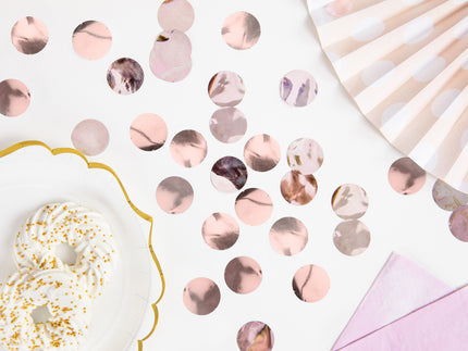 Confettis rond rose gold pour la table - New Year & Carnival