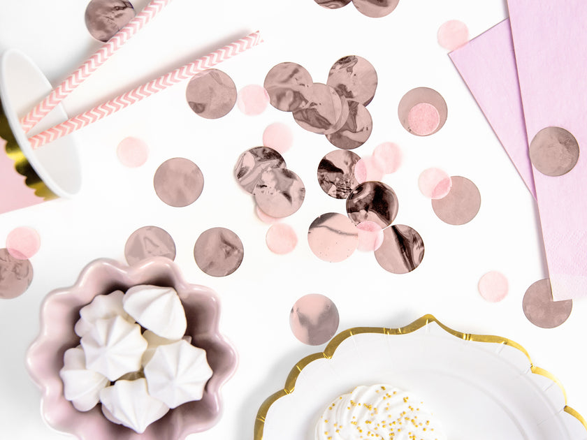 Confettis rond rose gold pour la table - New Year & Carnival