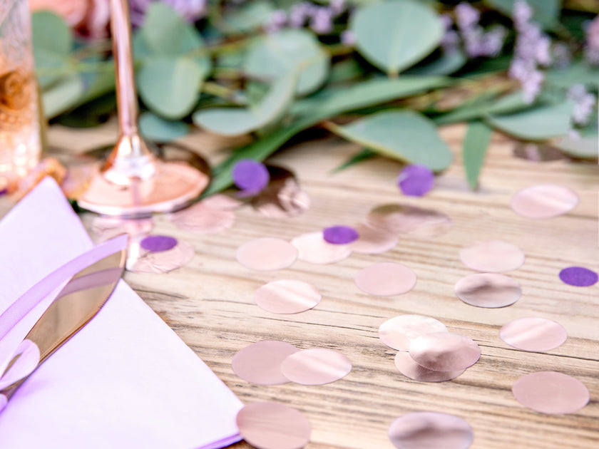 Confettis rond rose gold pour la table - New Year & Carnival