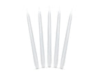 10 bougies blanches mat de 24 cm