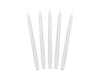 10 bougies blanches mat de 24 cm