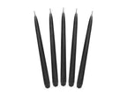 10 bougies noires mat de 24 cm