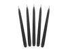 10 bougies noires mat de 24 cm