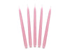 10 bougies roses pastel mat de 24 cm