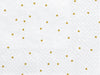 20 serviettes blanches à pois dorés en papier - First communion