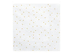 20 serviettes blanches à pois dorés en papier - First communion