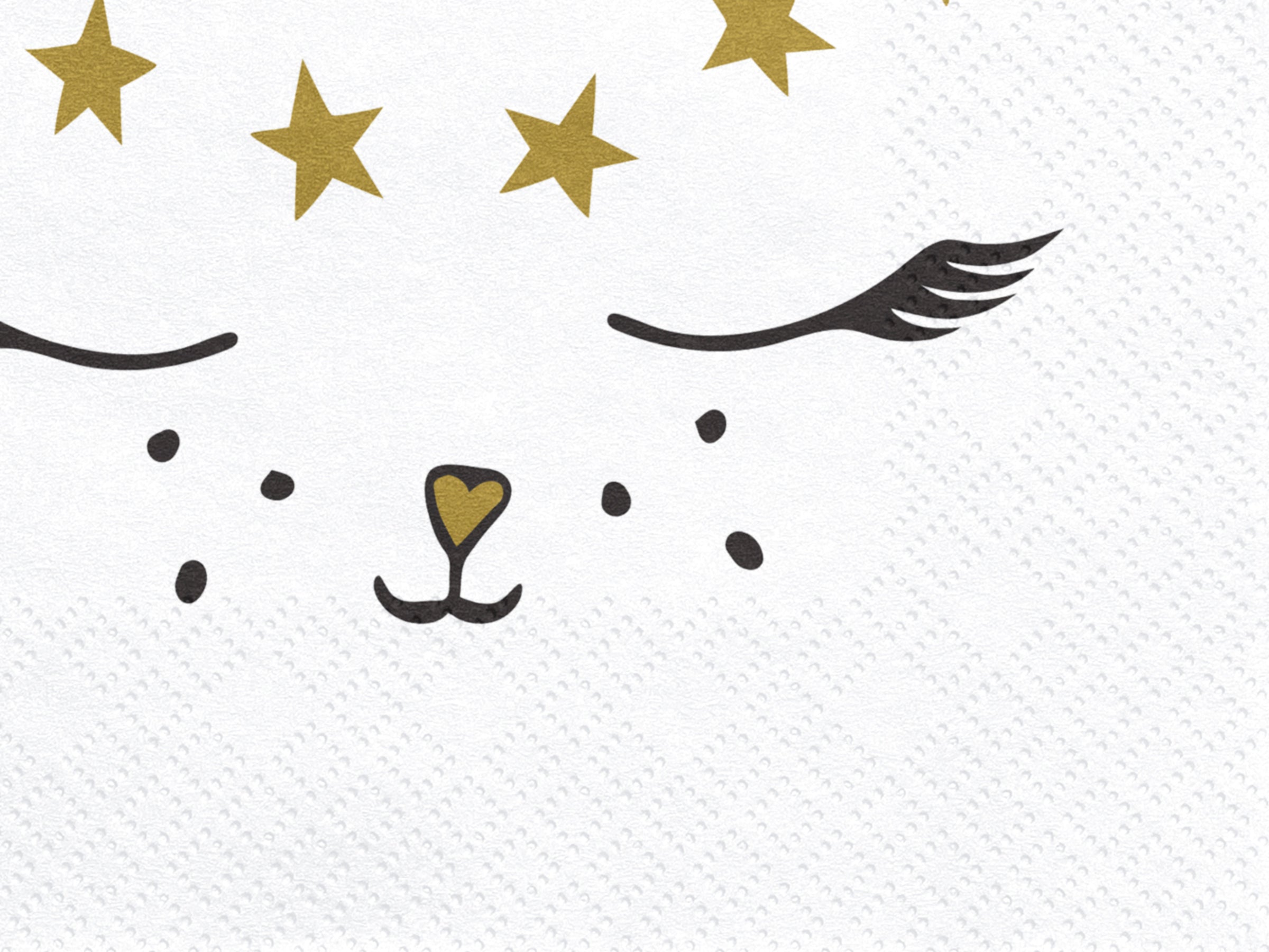 20 serviettes blanches motifs chat en papier - Meow Party