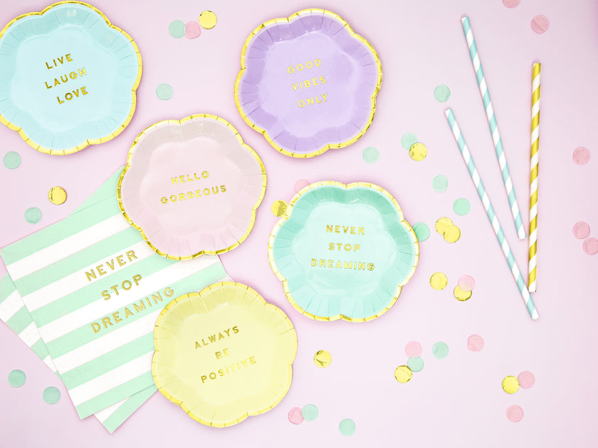 20 serviettes vertes pastel motifs 