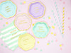 20 serviettes vertes pastel motifs 