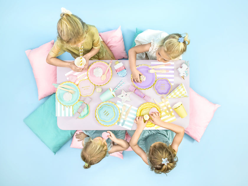 20 serviettes rose pastel à motifs 