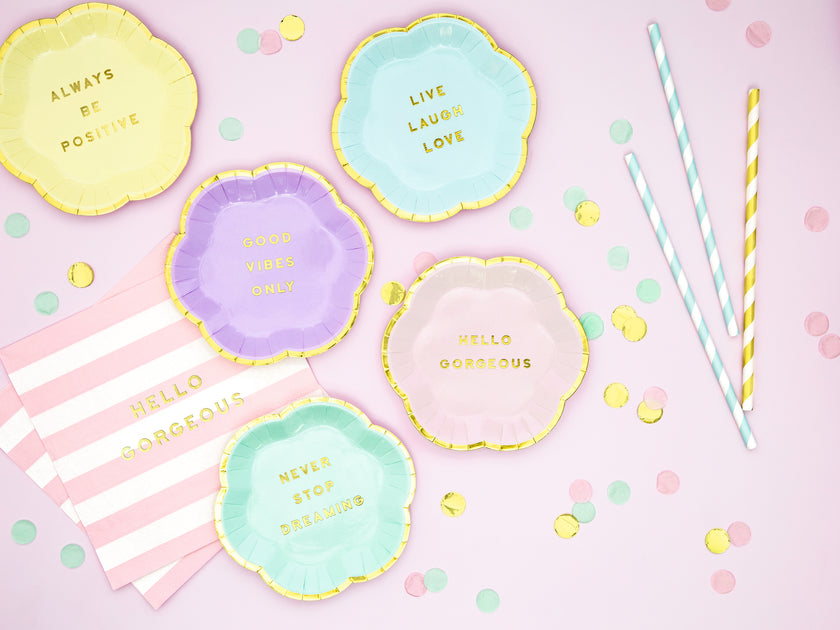 20 serviettes rose pastel à motifs 