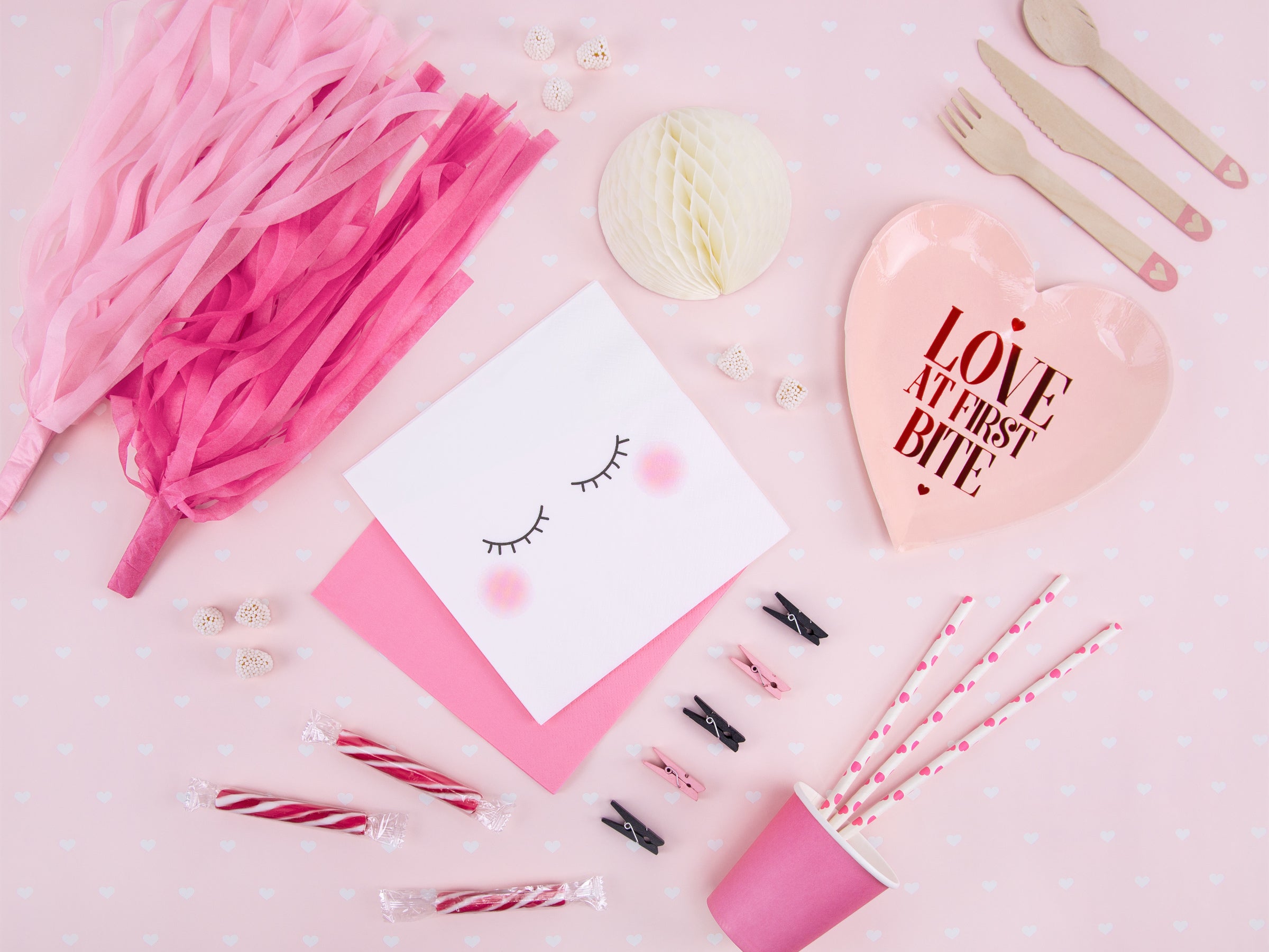 20 serviettes blanches à motifs en papier - Unicorn