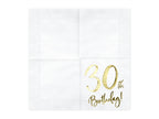 20 serviettes blanches 