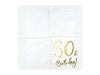 20 serviettes blanches 
