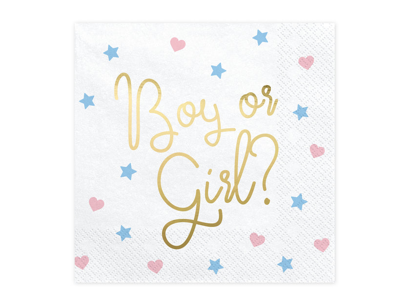 20 serviettes blanches 