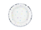6 assiettes blanches avec étoiles multicolores (18cm) - Unicorn