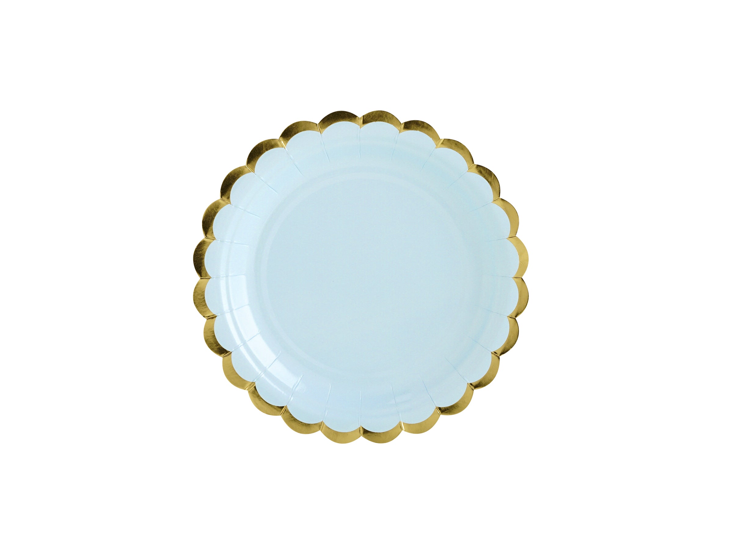 6 assiettes bleues pastel en carton - Yummy