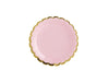 6 assiettes rose pastel en carton - Yummy