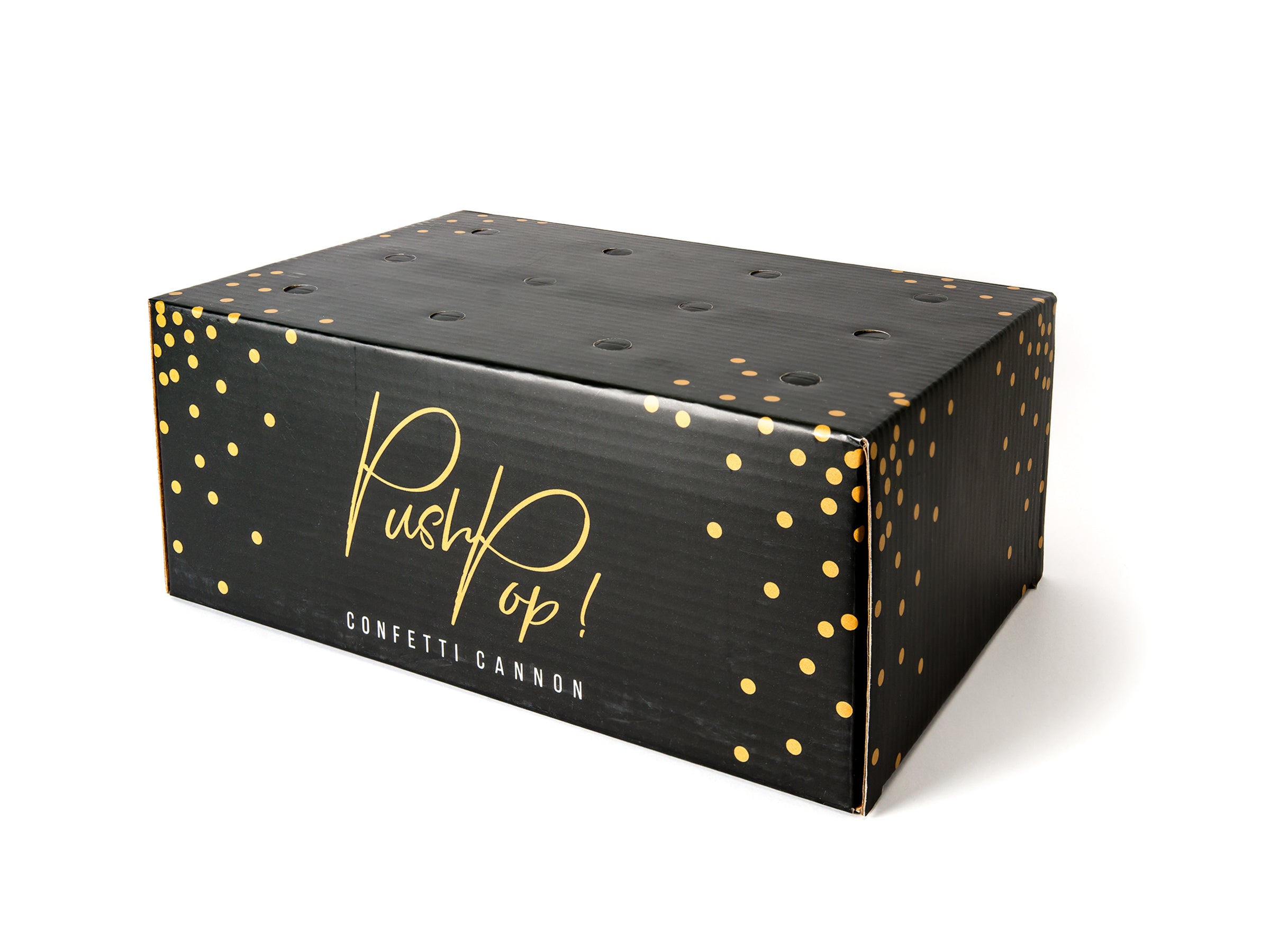 Canon à confettis push pop bleu