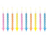 10 bougies classiques couleurs vives