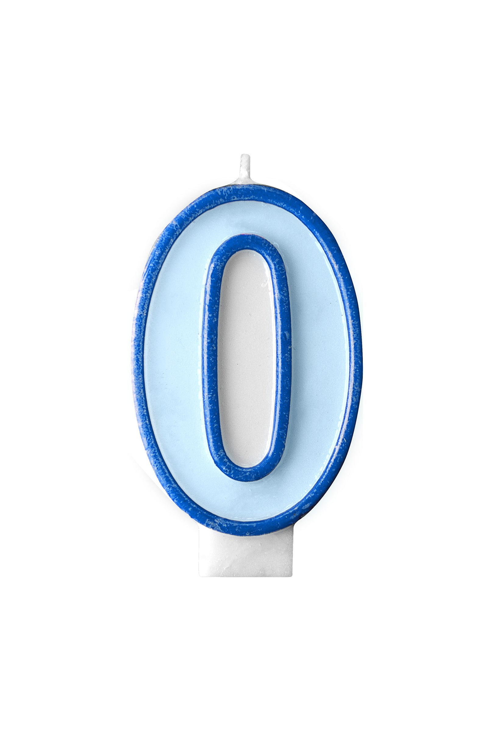 Bougie anniversaire bleu chiffre 0