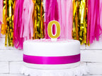 Bougie anniversaire dorée chiffre 0