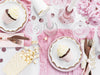 6 assiettes blanches bords dorés en carton - Wedding in rose colour