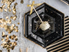 6 assiettes pentagonales noires bords dorés en carton - Gold 30th Birthday