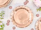 6 assiettes rose gold de 18 cm en carton - Vintage Birthday