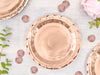 6 assiettes rose gold de 18 cm en carton - Vintage Birthday
