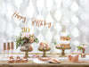 6 assiettes rose gold de 18 cm en carton - Vintage Birthday