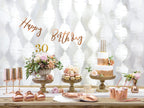 6 assiettes rose gold de 23 cm en carton - Vintage Birthday
