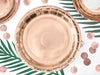 6 assiettes rose gold de 23 cm en carton - Vintage Birthday