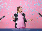 Canon à confettis rose de 60 cm