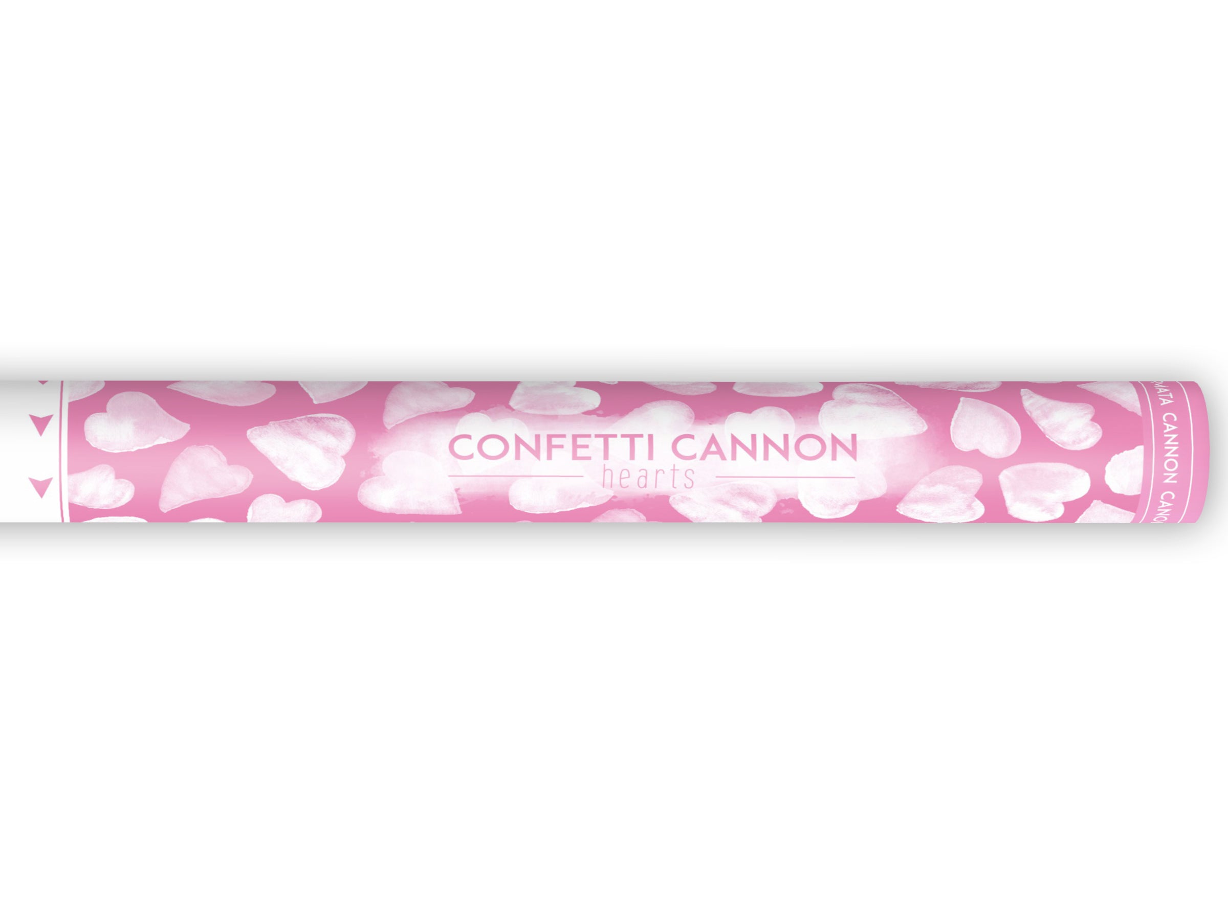 Canon à confettis coeurs blancs de 60 cm