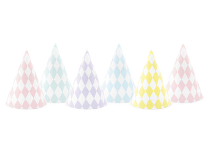 6 chapeaux losanges en carton - Yummy